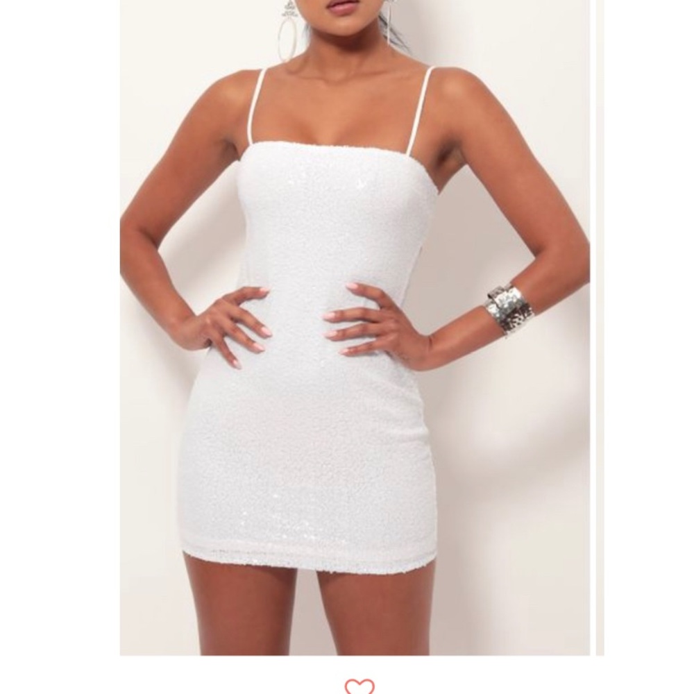White Sequin Dress